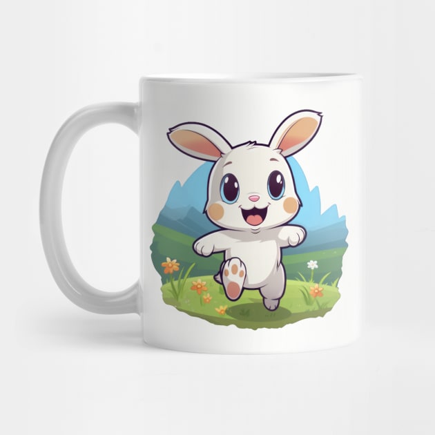 Cartoon Cute Kawaii Adorable Bunny Rabbit by SimplyIdeas